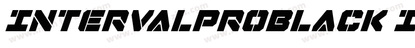 IntervalProBlack Italic字体转换